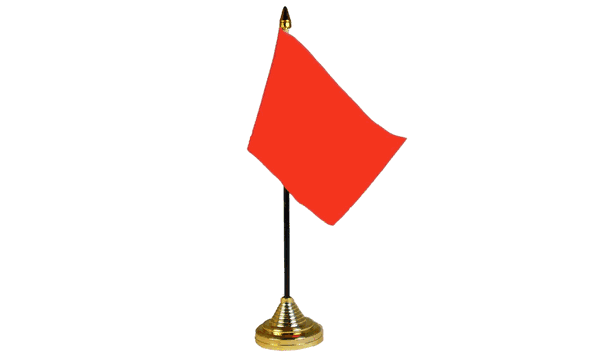Plain Red Table Flags